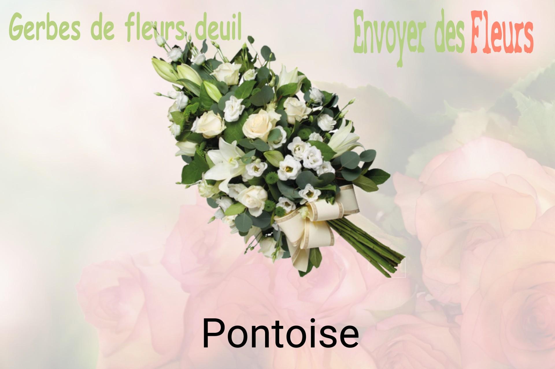 Gerbe de fleurs de deuil livrée à Pontoise